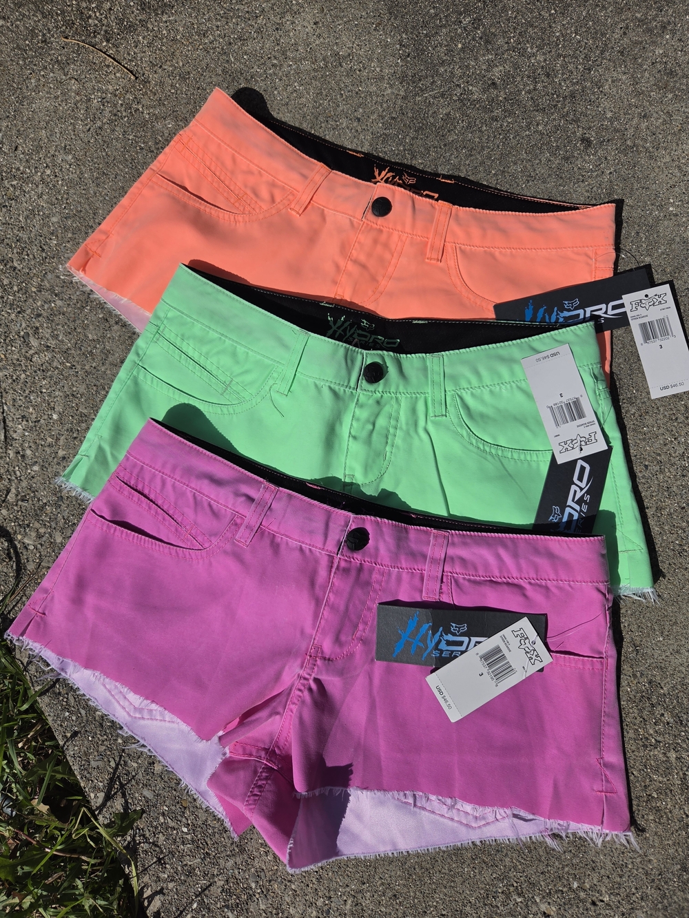 Fox Racing Hydro shorts RARE NWT 3 Pair Set Size 3